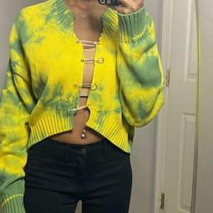 Tye-Dye Pinned Sweater